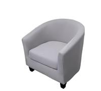 Morbuy 2 Pièce Housse Fauteuil, Couleur Pure Housse Fauteuil Club Extensible Housse de Fauteuil 1 Place Chesterfield - Housses de Fauteuils pour Salle à Manger, Café, Bar, Réception (Gris Clair)
