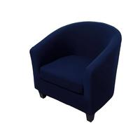 Morbuy 2 Pièce Housse Fauteuil, Couleur Pure Housse Fauteuil Club Extensible Housse de Fauteuil 1 Place Chesterfield - Housses de Fauteuils pour Salle à Manger, Café, Bar, Réception (Bleu Marine)