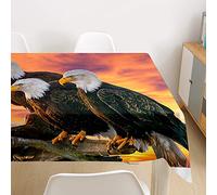 Morbuy 3D Animal Nappe Rectangulaire Anti Tache Nappe de Table Imperméable Lavable et Facile d'entretien pour Ménage Table Basse Jardin Extérieure Picnic (Famille,140x260cm)
