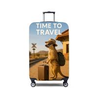 Morbuy 3D Housse de Valise Luggage Élastique Cover pour Voyage Luggage Trolley Case Cover Protector 18-32 Pouce, Lavable Housse Bagage Voyager Protection Couverture (Suricate,XL)