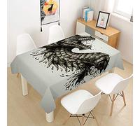 Morbuy 3D Nappe Rectangulaire Dragon Imprimé Anti Tache Nappe de Table Imperméable Lavable et Facile d'entretien pour Ménage Table Basse Jardin Extérieure (Dragon de Fer,90x90cm)