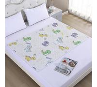 Morbuy Alèses de Lit Lavable, Alèse Lit Lavable Imperméable Réutilisable Draps Protège-Matelas Absorbant Antidérapant pour Incontinence Adultes et Enfants (80*120cm,03 Tyrannosaure Rex)