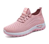 Morbuy Basket Marche Femme avec Lacets, 36-43 Basket Femme Running Légère Confortable Chaussures d'hiver Antidérapant pour Jogging Walking Gym Sports et Quotidien (DZ-YF27 Rose,41)