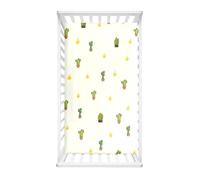 Morbuy Cactus Draps Housses pour Lit Bébé, Drap Housse Lit Bebe, Doux pour la Peau Fibre Ultrafine Drap, pour Berceau, Couffin et Nacelle Housse Matelas (Couronne,140x70cm)