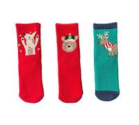 Morbuy Chaussette pour Bébés et Enfants, Chaude Hiver 3 Paires 1-12ans Fille Garçon Chaussettes Coton Souple Socquettes Respirant Noël Socks (M (3-5 ans), Ours)
