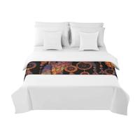 Morbuy Chemin de Lit Hôtel Doux Qui Ne Se Décolore Pas - Moderne Imprimé Attrape-Rêves Accueil Literie Drapeau Drapeau Queue de Lit Décoration de la Maison (50x210cm,Style Boho)