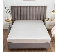 Morbuy Drap Housse 120x190, Blanc Satin Draps Housses pour Matelas Épais Jusqu'à 30 cm, Luxe Drap-Housse en Microfibre Soyeux, Lisse Respirant et Doux