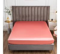 Morbuy Drap Housse 80x200, Rose Satin Draps Housses pour Matelas Épais Jusqu'à 30 cm, Luxe Drap-Housse en Microfibre Soyeux, Lisse Respirant et Doux