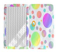 Morbuy Drap Housse Lit Bebe, Imprimé Polka Dot Draps Housses pour Lit Bébé, Doux Doux pour la Peau Fibre Ultrafine Drap Housse, pour Berceau, Couffin et Nacelle (Aquarelle,80x40cm)