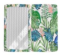 Morbuy Drap Housse Lit Bebe, Imprimé Tropicales Draps Housses pour Lit Bébé, Doux Doux pour la Peau Fibre Ultrafine Drap Housse, pour Berceau, Couffin et Nacelle (Caméléon,60x120cm)
