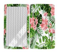 Morbuy Drap Housse Lit Bebe, Imprimé Tropicales Draps Housses pour Lit Bébé, Doux Doux pour la Peau Fibre Ultrafine Drap Housse, pour Berceau, Couffin et Nacelle (Flamants,80x40cm)