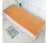 Morbuy Draps de Lit Table de Massage Lot de 2, Grande Serviette pour Table de Massag Lavable Réutilisable, Housse Table de Massage sans Trou Serviette pour Table de Massage (Jaune,90x190cm)