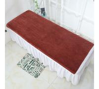 Morbuy Draps de Lit Table de Massage Lot de 2, Grande Serviette pour Table de Massag Lavable Réutilisable, Housse Table de Massage sans Trou Serviette pour Table de Massage (Café,120x200cm)