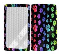 Morbuy Draps Housses pour Lit Bébé, 3D Impression de Chien Drap Housse, Doux pour la Peau Fibre Ultrafine Drap, pour Berceau, Couffin et Nacelle Housse Matelas (Pente,80x40cm)