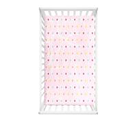 Morbuy Draps Housses pour Lit Bébé, Cercles Colorés Drap Housse Lit Bebe, Doux pour la Peau Fibre Ultrafine Drap, pour Berceau, Couffin et Nacelle Housse Matelas (Rose,120x60cm)