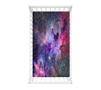 Morbuy Draps Housses pour Lit Bébé, Impression Ciel Etoilé Drap Housse, Doux pour la Peau Fibre Ultrafine Drap, pour Berceau, Couffin et Nacelle Housse Matelas (Ciel étoilé 1,95x65cm)