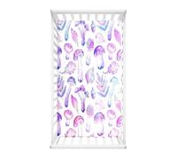 Morbuy Draps Housses pour Lit Bébé, Impression de Champignons Drap Housse Lit Bebe, Doux pour la Peau Fibre Ultrafine Drap, pour Berceau, Couffin et Nacelle Housse Matelas (85x51cm,Violet)