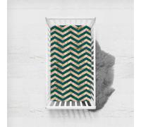 Morbuy Draps Housses pour Lit Bébé, Impression de Vagues Drap Housse Lit Bebe, Doux pour la Peau Fibre Ultrafine Drap, pour Berceau, Couffin et Nacelle Housse Matelas (Vert profond,100x135cm)