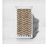 Morbuy Draps Housses pour Lit Bébé, Impression de Vagues Drap Housse Lit Bebe, Doux pour la Peau Fibre Ultrafine Drap, pour Berceau, Couffin et Nacelle Housse Matelas (Gris,90x140cm)