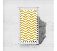 Morbuy Draps Housses pour Lit Bébé, Impression de Vagues Drap Housse Lit Bebe, Doux pour la Peau Fibre Ultrafine Drap, pour Berceau, Couffin et Nacelle Housse Matelas (Curcuma,75x33cm)