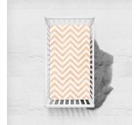 Morbuy Draps Housses pour Lit Bébé, Impression de Vagues Drap Housse Lit Bebe, Doux pour la Peau Fibre Ultrafine Drap, pour Berceau, Couffin et Nacelle Housse Matelas (Couleur corail,75x33cm)