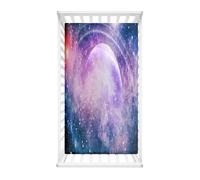 Morbuy Draps Housses pour Lit Bébé, Impression d'étoiles Drap Housse Lit Bebe, Doux pour la Peau Fibre Ultrafine Drap, pour Berceau, Couffin et Nacelle Housse Matelas (Lune,90x55cm)