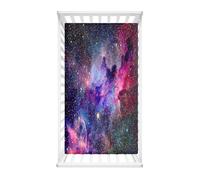 Morbuy Draps Housses pour Lit Bébé, Impression d'étoiles Drap Housse Lit Bebe, Doux pour la Peau Fibre Ultrafine Drap, pour Berceau, Couffin et Nacelle Housse Matelas (Espace,160x80cm)