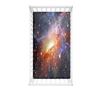 Morbuy Draps Housses pour Lit Bébé, Impression d'étoiles Drap Housse Lit Bebe, Doux pour la Peau Fibre Ultrafine Drap, pour Berceau, Couffin et Nacelle Housse Matelas (voie Lactée,85x51cm)
