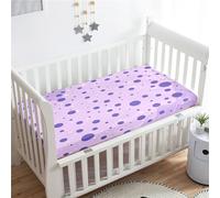Morbuy Draps Housses pour Lit Bébé, Imprimé à Pois Drap Housse Lit Bebe, Doux pour la Peau Fibre Ultrafine Drap, pour Berceau, Couffin et Nacelle Housse Matelas (140x70cm,Violet)