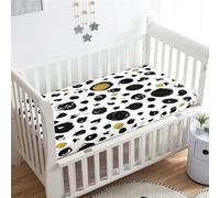 Morbuy Draps Housses pour Lit Bébé, Imprimé à Pois Drap Housse Lit Bebe, Doux pour la Peau Fibre Ultrafine Drap, pour Berceau, Couffin et Nacelle Housse Matelas (85x51cm,Modèle de vache)
