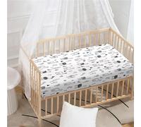 Morbuy Draps Housses pour Lit Bébé, Imprimé Alpaga Drap Housse Lit Bebe, Doux pour la Peau Fibre Ultrafine Drap, pour Berceau, Couffin et Nacelle Housse Matelas (85x51cm,Blanc)