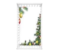 Morbuy Draps Housses pour Lit Bébé, Joyeux Noël Bébé Drap Housse, Douce Respirant Microfibre Drap, Noël Berceau, Couffin et Nacelle Housse Matelas (Noël blanc,120x60cm)