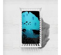 Morbuy Draps Housses pour Lit Bébé, Le Monde Sous-Marin Douce Bébé Drap Housse, Respirant Microfibre Drap, pour Berceau, Couffin et Nacelle Housse Matelas (Pieuvre,160x80cm)