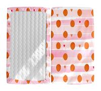 Morbuy Draps Housses pour Lit Bébé, Motif à Pois Drap Housse, Doux Doux pour la Peau Fibre Ultrafine Drap, pour Berceau, Couffin et Nacelle Housse Matelas (Rayures Roses,80x40cm)