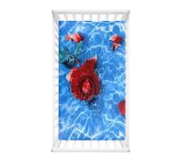 Morbuy Draps Housses pour Lit Bébé, Rose Imprimé Drap Housse Lit Bebe, Doux pour la Peau Fibre Ultrafine Drap, pour Berceau, Couffin et Nacelle Housse Matelas (piscine,160x80cm)