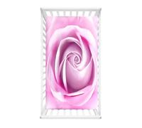 Morbuy Draps Housses pour Lit Bébé, Rose Imprimé Drap Housse Lit Bebe, Doux pour la Peau Fibre Ultrafine Drap, pour Berceau, Couffin et Nacelle Housse Matelas (Rose rose,85x51cm)