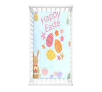 Morbuy Draps Housses pour Lit Bébé, Œuf de Pâques Drap Housse Lit Bebe, Doux pour la Peau Fibre Ultrafine Drap, pour Berceau, Couffin et Nacelle Housse Matelas (bleu clair,80x40cm)