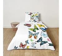 Morbuy Enfant Parure de Lit 1 Personnes, 3D Papillon Microfibre Garçon Fille Housse de Couettes Ensemble de Literie avec Taies d'oreillers (Exotique,100x135cm+40x60cm)