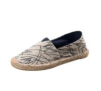 Morbuy Espadrilles Homme Décontractées, Classiques Espadrille Femmes Slip-on, Flat Chaussure Toile Homme Ete, Chaussures de Pêcheur à Coutures Apparentes (Herbes folles,35)