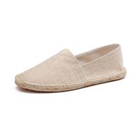Morbuy Espadrilles Plates Homme 35-45, Espadrilles été Confortable Slip on Chaussure en Toile Slip-ins Légère et Coutures Apparentes Classiques Semelle Antidérapante (41,9015 Kaki)