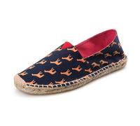 Morbuy Espadrilles Plates Homme Femme 35-45, Espadrilles été Confortable Slip on Chaussure en Toile Slip-ins Légère et Coutures Apparentes (36,YF10 Girafe)