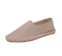 Morbuy Espadrilles Plates Homme Femme 36-47, Espadrilles été Confortable Slip on Chaussure en Toile Slip-ins Légère et Coutures Apparentes Classiques Semelle Antidérapante (39,20221 Marron foncé)