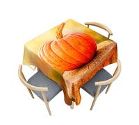 Morbuy Fête de Moisson Motif Citrouille Nappe de Jardin,Nappes Imperméable Anti Tache Infroissable Nappe pour Table pour Decoration Salle à Manger Cuisine Picnic-2 (60x60cm,Citrouille)