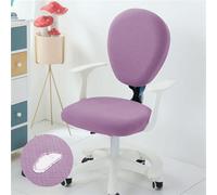 Morbuy Housse de Chaise de Bureau Extensible, Housse de Chaise de Bureau Split Amovible Rotatif Accoudoirs Housses de Chaise Tissu Slipcover Protector Élastique (Violet Clair)
