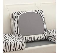 Morbuy Housse de Coussin Canapé, Extensible Housse de Siège de Canapé Antidérapant Coussin Housse de Protection pour Canapé Protege de Meubles Antipoussière (Imprimé zèbre,Dossier)