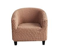 Morbuy Housse de Fauteuil Club 1 Place, Cabriolet Chesterfield Extensible Housse de Fauteuil Tub Chair Revêtement de Chaise Lavable Protection de Meubles pour Le Salon (Jaune Camel)