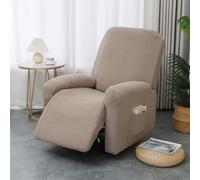 Morbuy Housse de Fauteuil Relax Extensible Antidérapante Lavable Doux Housse de Canapé pour Fauteuil Inclinable de Relaxation et de Massage, Protege de Meubles (Kaki,4 pièces pour 1 Place)