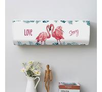 Morbuy Housse Élastique Climatiseur, 2pc Coque de Protection Climatiseur Couvre - Intérieur Couvercle du Climatiseur - Cache-Poussière Air Conditionné Décoration d'Intérieur (92x24x30cm,N)