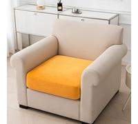 Morbuy Housses de Coussin de Siège de Canapé Extensibles, Housses de Coussin de Canapé Universelles Hautement Élastiques en Velours Doux avec Fond Élastique (Or,2 Places Plus)