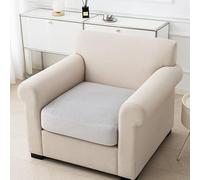 Morbuy Housses de Coussin de Siège de Canapé Extensibles, Housses de Coussin de Canapé Universelles Hautement Élastiques en Velours Doux avec Fond Élastique (Gris Clair,1 Place Plus)